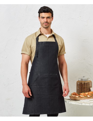 P-PR126-Jeans Stitch Denim Bib Apron
